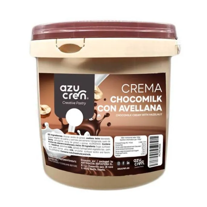 Crema de chocolate con leche y avellana Chocomilk 3 kg - Azucren