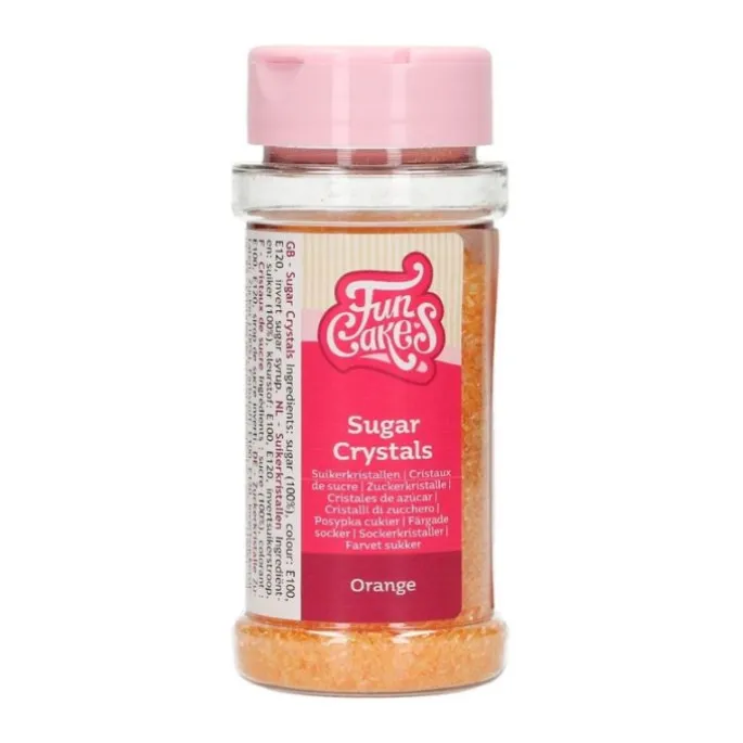 Cristales de azúcar naranjas 80 g - Funcakes