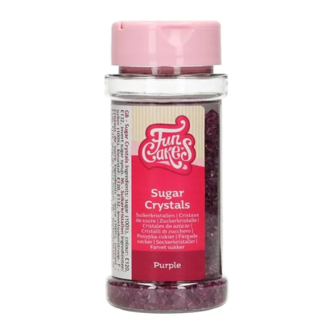 Cristales de azúcar púrpuras 80 g - Funcakes
