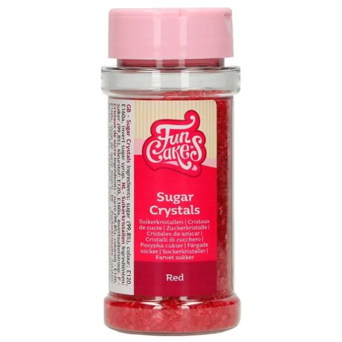 Cristales de azúcar rojos 80 gr - Funcakes