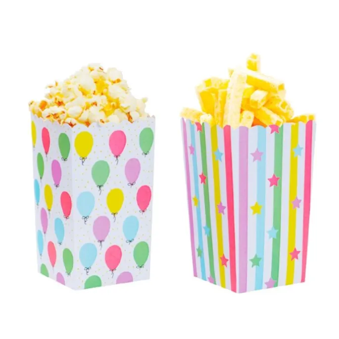 Cubos para palomitas y snacks estrellas y globos (6) - Decora