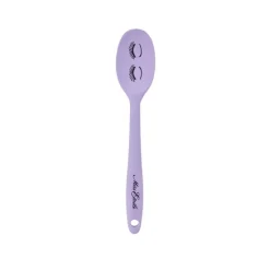 Cuchara de silicona morada ojos cerrados 21 cm - Miss Étoile