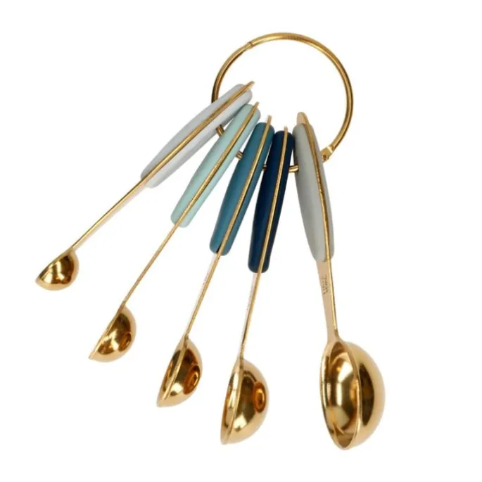 Cucharas medidoras doradas acero inoxidable (5) - Wilton