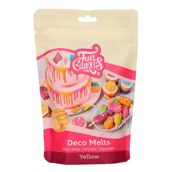 Deco Melts amarillo 250 g - Funcakes