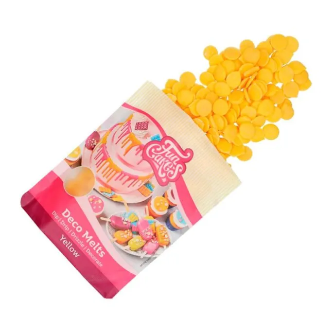 Deco Melts amarillo 250 g - Funcakes