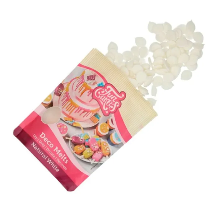 Deco Melts blanco natural 250 g - Funcakes