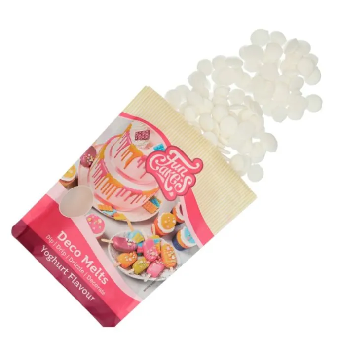 Deco Melts blanco sabor yogurt 250 g - Funcakes