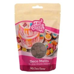 Deco Melts marrón sabor chocolate con leche 250 g - Funcakes