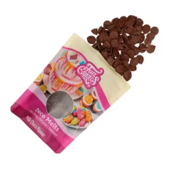 Deco Melts marrón sabor chocolate con leche 250 g - Funcakes