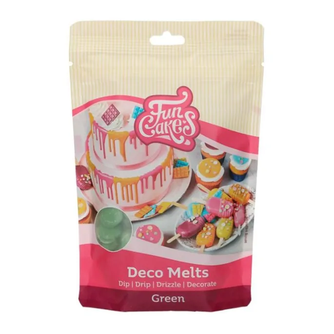 Deco Melts verde 250 g - Funcakes