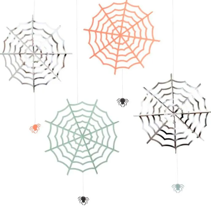 Decoraciones colgantes telas de araña 61 cm (4) - Meri Meri + REGALO caja