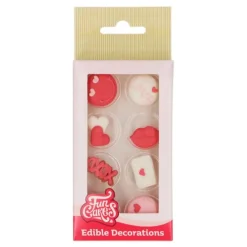 Decoraciones de azúcar love (8) - Sin gluten - Funcakes