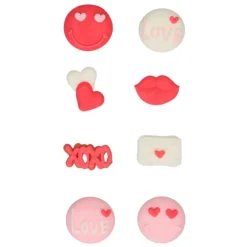 Decoraciones de azúcar love (8) - Sin gluten - Funcakes