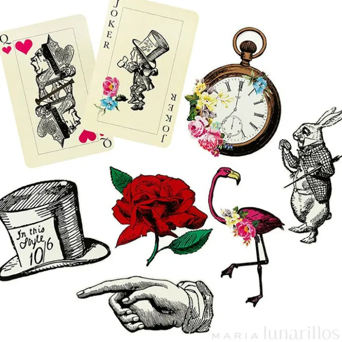 Decoraciones XL de papel Truly Alice (8) - Talking Tables