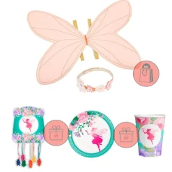 Diadema y alas para disfraz de Hada - Meri Meri + REGALOS piñata, platos y vasos