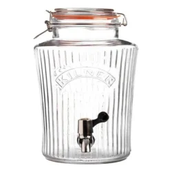 Dispensador de cristal con grifo con estrías 5 litros - Kilner