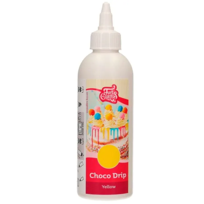 Drip de chocolate amarillo 180 g - Funcakes