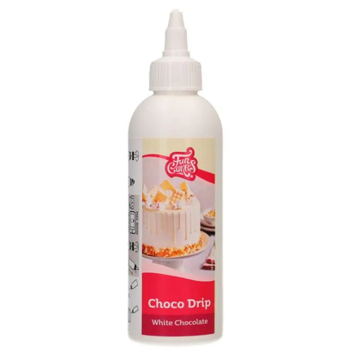 Drip de chocolate blanco 180 g - Funcakes