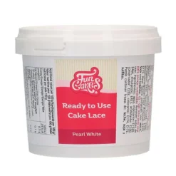 Encaje comestible listo para usar blanco perlado 200 g - Funcakes