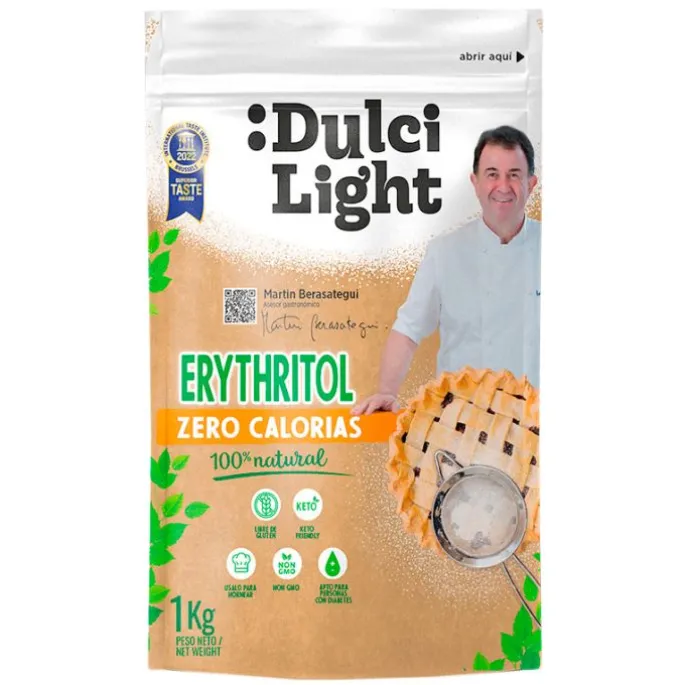 Endulzante sin azúcar Eritritol 1 kg - Sin gluten - DulciLight