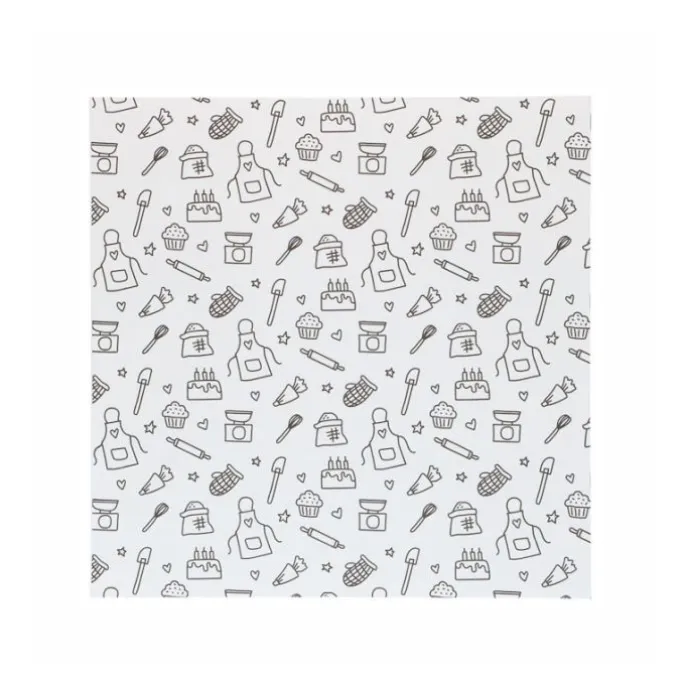 Envoltorios de papel cocina divertida 25 x 25 cm (50) - Simply Making