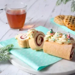 Envoltorios de papel encerado copos de nieve Navidad (12)