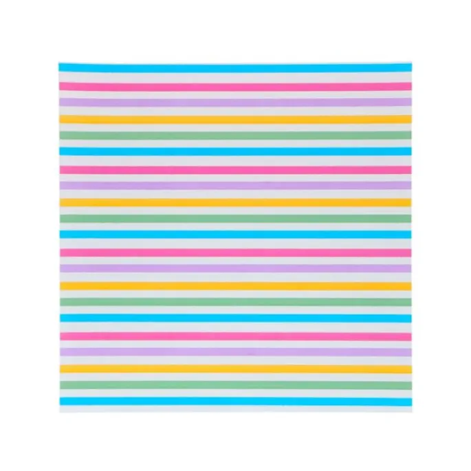 Envoltorios de papel rayas de colores 25 x 25 cm (50) - Simply Making