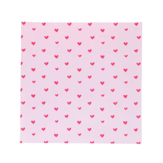 Envoltorios de papel rosa corazones 25 x 25 cm (50) - Simply Making