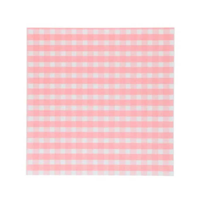 Envoltorios de papel rosa vichy 25 x 25 cm (50) - Simply Making