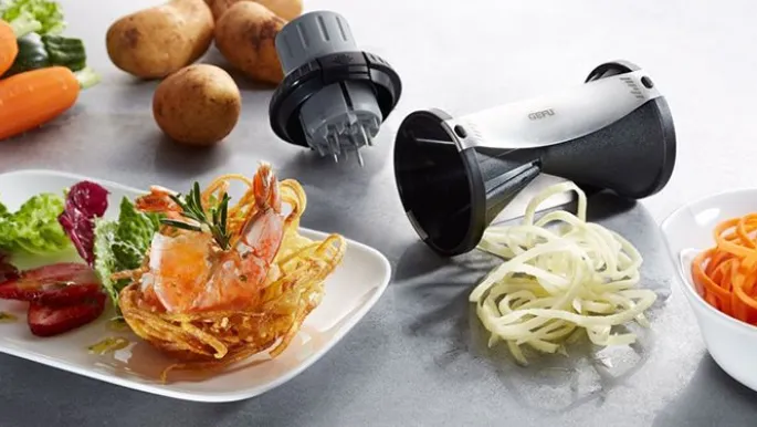 Espiralizador con empuje Spirelli 2.0 - Acero inoxidable - Gefu