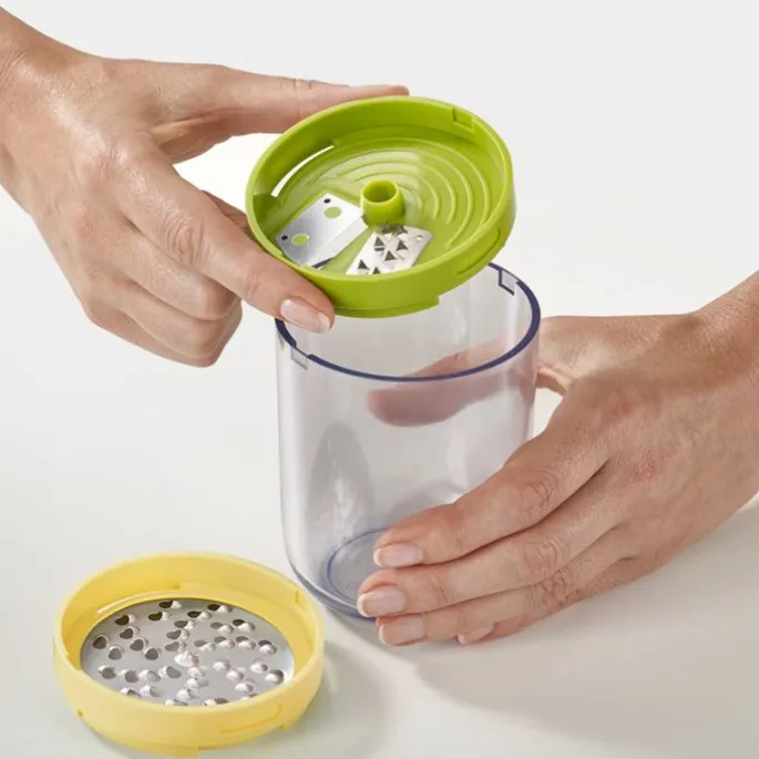 Espiralizador fino y grueso con rallador 16 cm - Acero inoxidable - Joseph Joseph