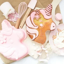Espátula, batidor, molde y cortador unicornio - ScrapCooking