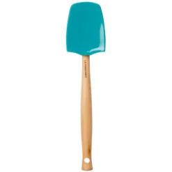 Espátula Craft cuchara con mango de madera 28 cm Azul Caribe - Silicona - Le Creuset