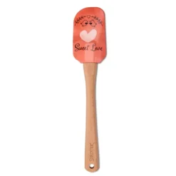 Espátula de silicona con mango de madera roja Sweet Love 25 cm - Städter