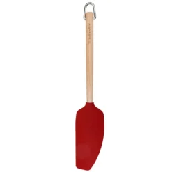 Espátula lengua larga roja mango madera 30 cm - Silicona - KitchenAid