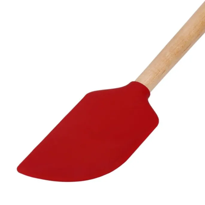 Espátula lengua roja mango madera 30 cm - Silicona - KitchenAid