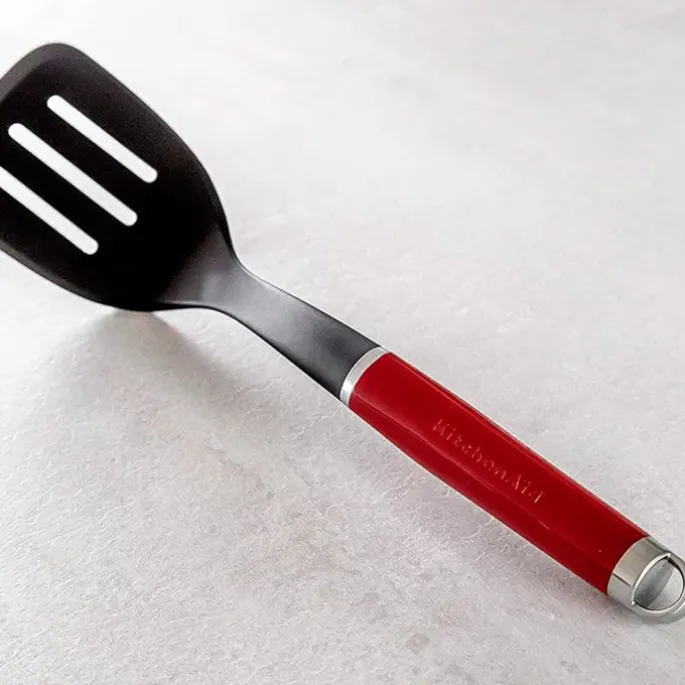 Espátula plana ranurada roja 36 cm - Nylon - KitchenAid