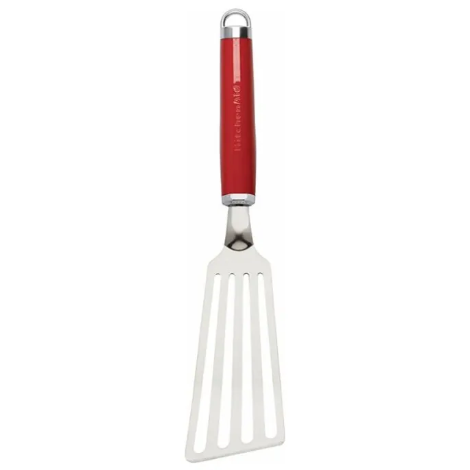 Espátula ranurada flexible larga roja 33 cm - Acero inoxidable - KitchenAid
