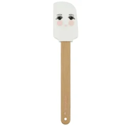Espátula silicona madera blanca ojos abiertos 25 cm - Miss Étoile