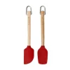 Espátulas mini rojas mango madera (2) - Silicona - KitchenAid