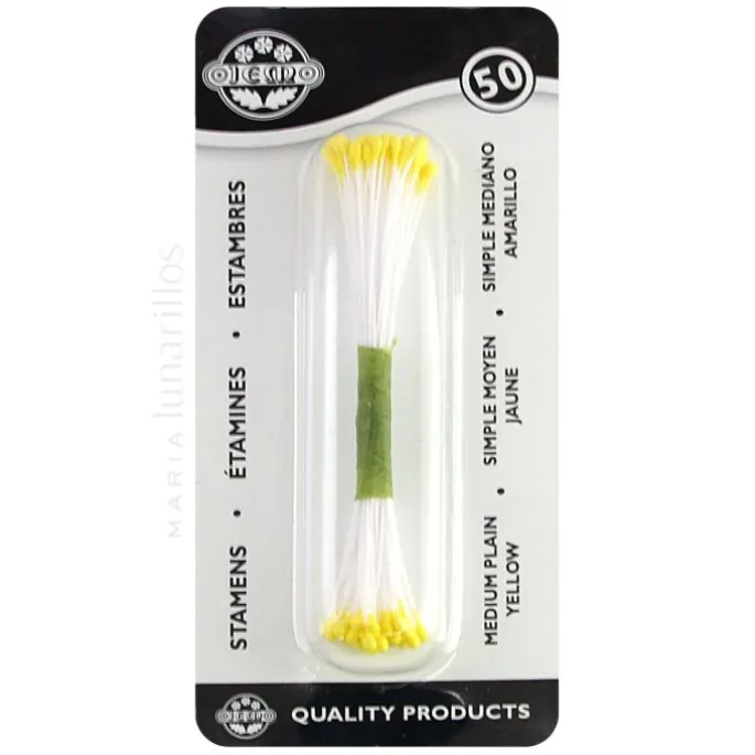 Estambres para flores amarillo (50) - JEM