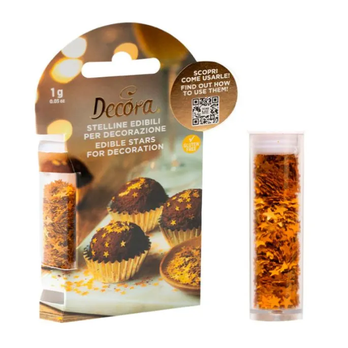Estrella doradas comestibles 1 g - Sin gluten - Decora