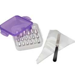 Estuche con boquillas, mangas, adaptador y cortador 46 piezas - Wilton