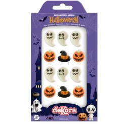 Fantasmas, calabazas y sombreros de Halloween de azúcar (12) - Sin gluten - Dekora