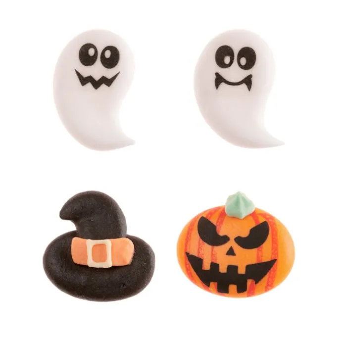 Fantasmas, calabazas y sombreros de Halloween de azúcar (12) - Sin gluten - Dekora