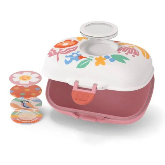 Fiambrera compacta rosa flores 600 ml - Polipropileno (sin BPA) - Monbento