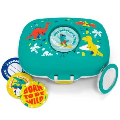 Fiambrera compacta verde dinosaurios 600 ml - Polipropileno (sin BPA) - Monbento