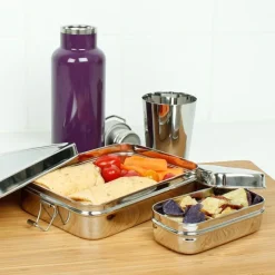 Fiambrera con contenedor Rampur 1 litro - Acero inoxidable - A Slice of Green
