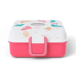 Fiambrera doble compacta rosa pájaros 850 ml - Polipropileno (sin BPA) - Monbento