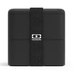 Fiambrera doble ecológica negra cuadrada MB Square 1,7 litros - Plástico PBT (sin BPA) - Monbento
